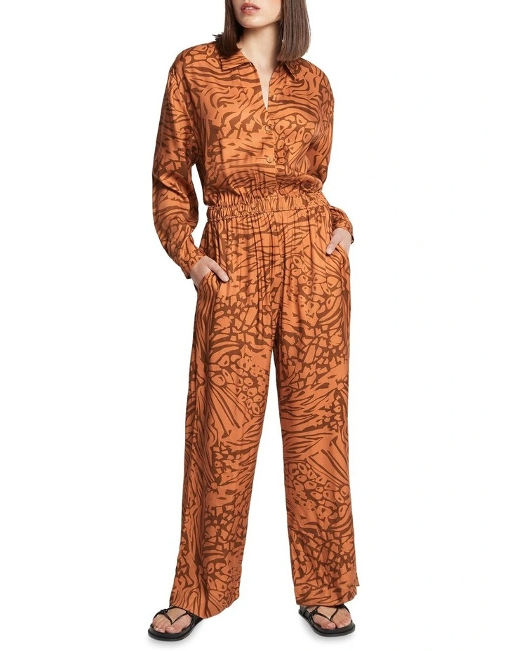 The Mystery Relaxed Fit Jumpsuit In Orange Multi 1 The Mystery Relaxed Fit Jumpsuit In Orange Multi