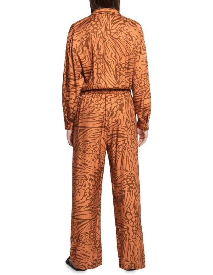The Mystery Relaxed Fit Jumpsuit In Orange Multi 2 The Mystery Relaxed Fit Jumpsuit In Orange Multi - Image 2