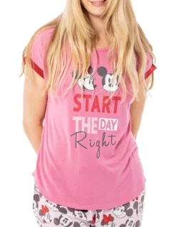 Mickey Mouse Sleep Top In Pink