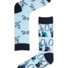 Aeroplane Cotton Crew Odd Socks In Blue