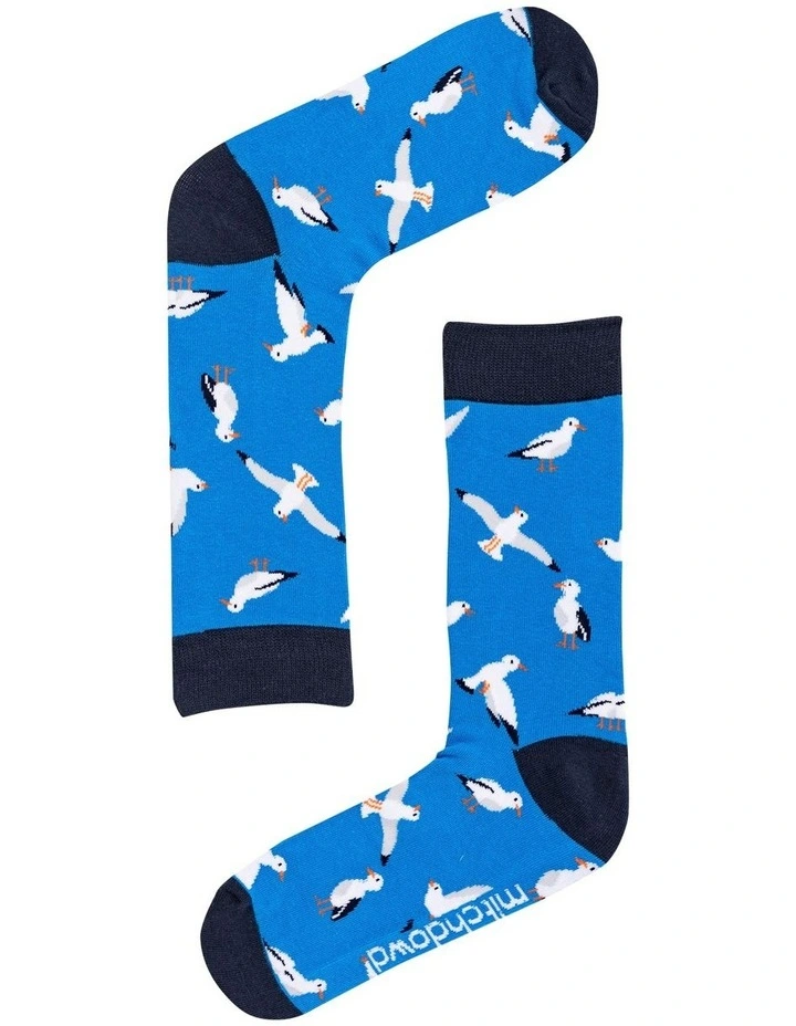 Cotton Seaside Mens Socks 3 Pack Gift Box In Multi 5 Cotton Seaside Mens Socks 3 Pack Gift Box In Multi - Image 5