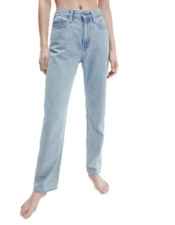 Calvin Klein Jeans High Rise Straight In Light Blue -Myer Clothing Shop 925962580 3 1 720x928