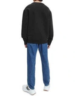 Calvin Klein Jeans Stacked Logo Crew Neck In Black -Myer Clothing Shop 926553970 3 720x928