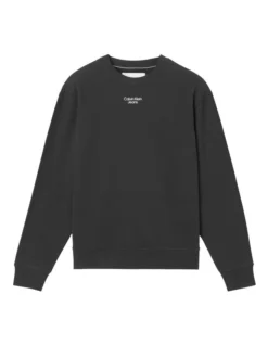 Calvin Klein Jeans Stacked Logo Crew Neck In Black -Myer Clothing Shop 926553970 5 720x928