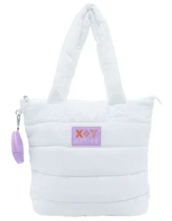 Quilted Tote Bag In White