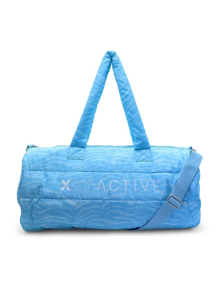 Quilted Duffle Bag In Blue 1 Quilted Duffle Bag In Blue