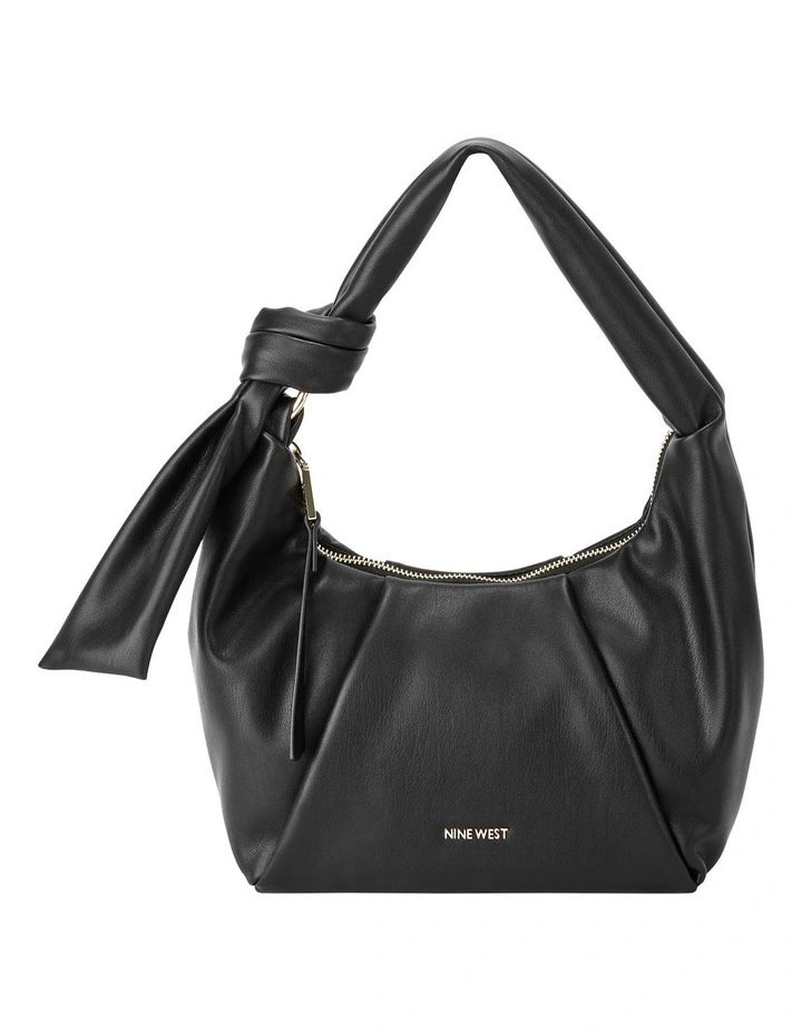 Nine West Doris Zip Top Hobo Bag In Black 1 Nine West Doris Zip Top Hobo Bag In Black