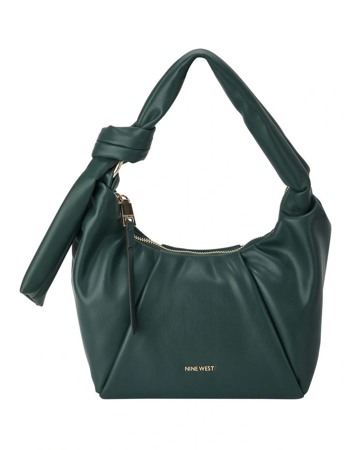 Nine West Doris Zip Top Hobo Bag In Bottle Green 1 Nine West Doris Zip Top Hobo Bag In Bottle Green