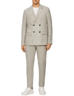 Calvin Klein X-Slim Linen Blend Stretch Suit Pant In Light Grey 7 Calvin Klein X-Slim Linen Blend Stretch Suit Pant In Light Grey -Myer Clothing Shop 926776990 4 720x928