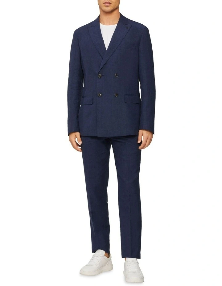Calvin Klein Slim Puppytooth Suit Pant In Navy 4 Calvin Klein Slim Puppytooth Suit Pant In Navy - Image 4