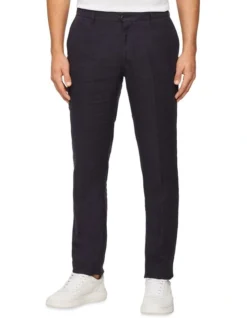 Calvin Klein X-Slim Plain Linen Suit Pant In Navy