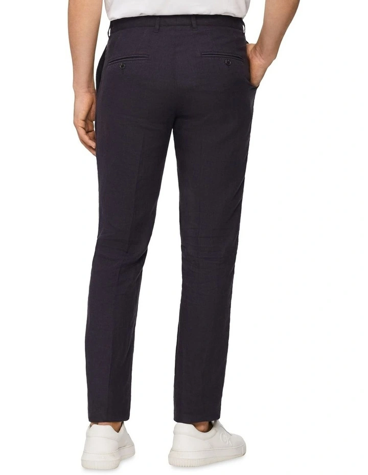 Calvin Klein X-Slim Plain Linen Suit Pant In Navy 2 Calvin Klein X-Slim Plain Linen Suit Pant In Navy - Image 2