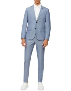 Calvin Klein X-Slim Plain Suit Pant In Sky Blue 7 Calvin Klein X-Slim Plain Suit Pant In Sky Blue -Myer Clothing Shop 926777530 4 720x928