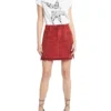 Murphy's Law Denim Skirt In Washed Cherry
