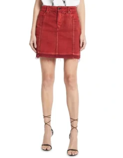 Murphy's Law Denim Skirt In Washed Cherry -Myer Clothing Shop 927994600 4 720x928