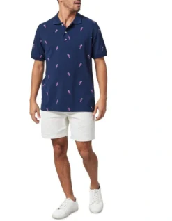 Cocktail Print Pique Polo Navy -Myer Clothing Shop 928182250 3 720x928