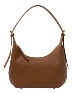 Amina Leather Hobo Bag In Tan