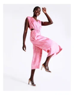 Cut Out Satin Jumpsuit In Fuchsia -Myer Clothing Shop 928302760 6 720x928