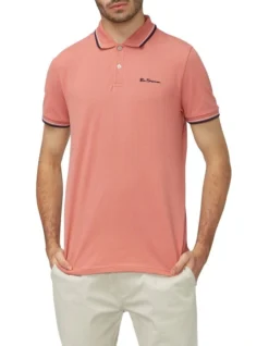 Ben Sherman Signature Polo In Dark Pink
