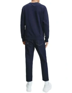 Calvin Klein Jeans Core Monogram Crewneck In Night Sky 8 Calvin Klein Jeans Core Monogram Crewneck In Night Sky -Myer Clothing Shop 928352260 4 720x928