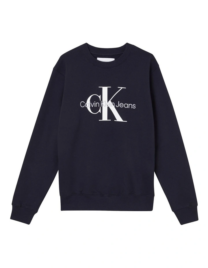Calvin Klein Jeans Core Monogram Crewneck In Night Sky 5 Calvin Klein Jeans Core Monogram Crewneck In Night Sky - Image 5