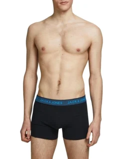 Jack & Jones Waistband Fashion Bands Trunks 3 Pack In Black -Myer Clothing Shop 928400410 4 720x928
