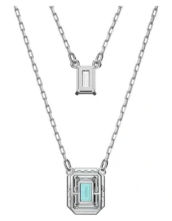 Swarovski Millenia Layered Necklace Octagon Cut Rhodium Plated In Green -Myer Clothing Shop 928415350 4 720x928