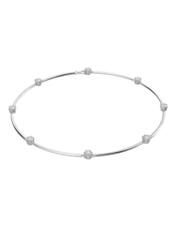 Swarovski Constella Necklace Round Cut Rhodium Plated In White