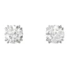 Swarovski Constella Stud Earrings Round Cut Rhodium Plated In White