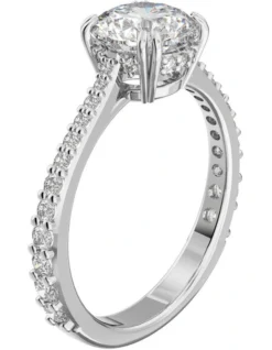 Swarovski Constella Cocktail Ring Princess Cut Pave Rhodium Plated In White -Myer Clothing Shop 928506610 3 720x928