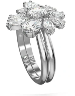 Swarovski Gema Cocktail Ring Mixed Cuts Flower Rhodium Plated In White -Myer Clothing Shop 928509850 5 720x928