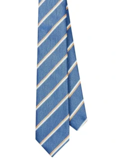 Van Heusen Stripe Poly Tie In Blue