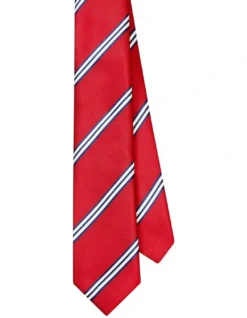 Van Heusen Stripe Poly Tie In Red