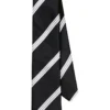 Van Heusen Stripe Poly Tie In Black/Grey