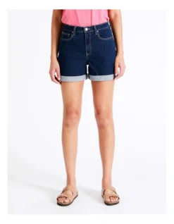 Recycled Blend Cuffed Denim Short In Empire Blue -Myer Clothing Shop 928561690 3 720x928
