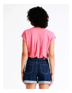 Recycled Blend Cuffed Denim Short In Empire Blue -Myer Clothing Shop 928561690 7 720x928