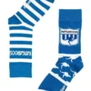 North Melbourne Heritage Stripe 2 Pack Cotton Socks In Blue