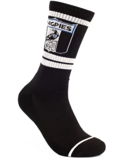 Collingwood Magpies Heritage Sneaker Socks 2 Pack Cotton In Black/White -Myer Clothing Shop 928578970 3 720x928