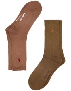 Blaze Sneaker Socks 2 Pack In Latte