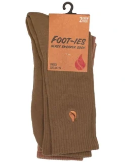 Blaze Sneaker Socks 2 Pack In Latte -Myer Clothing Shop 928579960 3 720x928