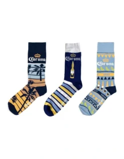 Corona Summer Socks Gift Box 3 Pack In Multi