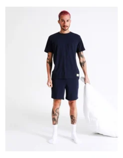 Jack & Jones Basic Short Sleeve Tee And Shorts Set In Maritime Blue -Myer Clothing Shop 928631800 3 720x928