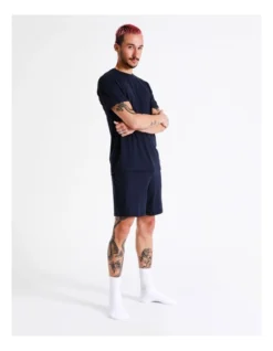 Jack & Jones Basic Short Sleeve Tee And Shorts Set In Maritime Blue -Myer Clothing Shop 928631800 4 720x928