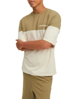 Jack & Jones Colour Block Tee And Short Set In Convert Green -Myer Clothing Shop 928632070 3 720x928