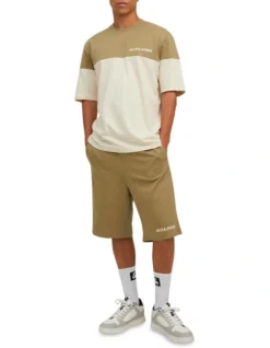 Jack & Jones Colour Block Tee And Short Set In Convert Green -Myer Clothing Shop 928632070 6 720x928
