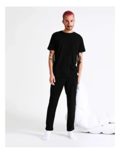 Jack & Jones Basic Short Sleeve Tee And Pants Set In Black
