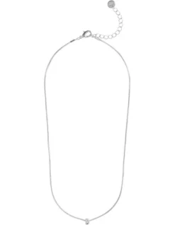 Initial D Necklace In Silver