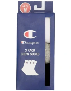 Champion 3 Pack Logo Crew Socks In Multi -Myer Clothing Shop 928803790 3 720x928