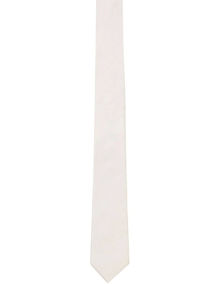 Calvin Klein Silk Tie In Cream 1 Calvin Klein Silk Tie In Cream