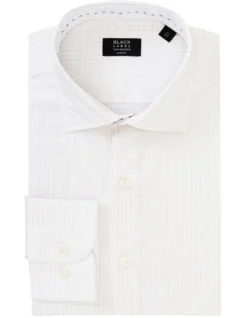 Slim Long Sleeve Twill Check Shirt Pink -Myer Clothing Shop 929029330 4 720x928